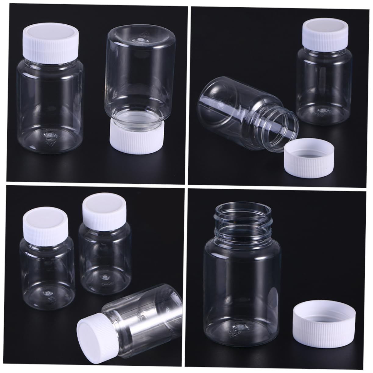 IMIKEYA 22 Botellas de Viaje de Plástico Transparente Tapa y Boca Ancha, 80 Ml, Resistentes y Multipropósito para Líquidos y Medicamentos en Viajes