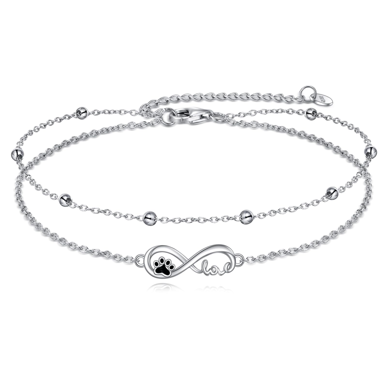 TIGER RIDER Dragonfly Anklet Sterling Silver Dragonfly Gifts Jewelry for Women with Crystal Birthday Anniversary