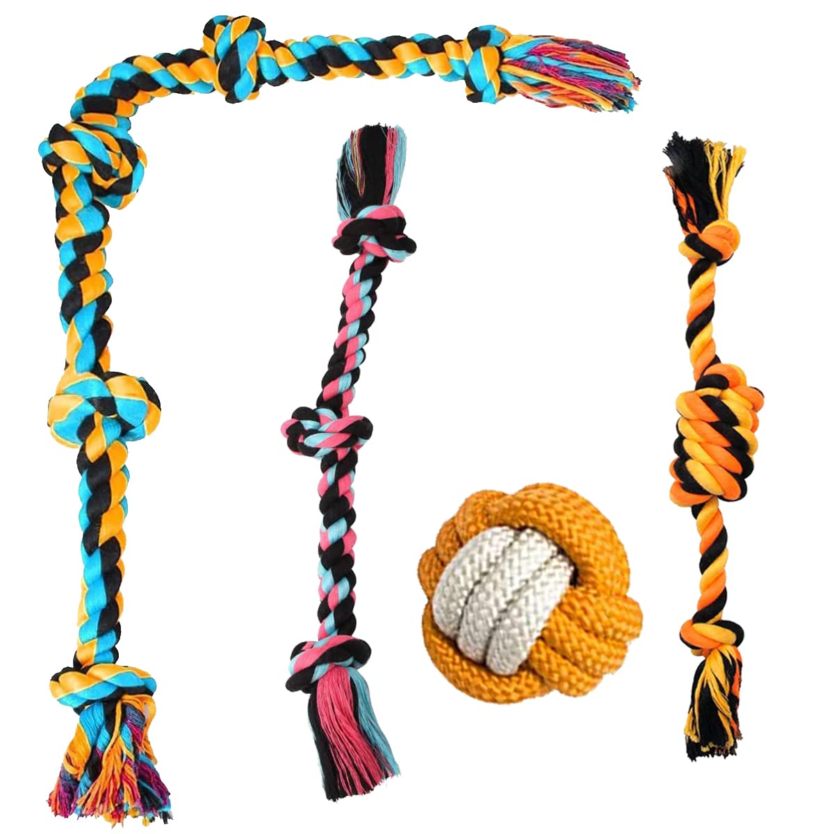 YOUHAVEDEAL Dog Toys + Chew Toys + Toys for Puppy + Dog Cotton Ball + 3 Knot Rope Dog + 5 Knot Rope Dog, Combo Pack 4(Color May Vary) (B09JKWT6XF) Amazon Price History, Amazon Price Tracker