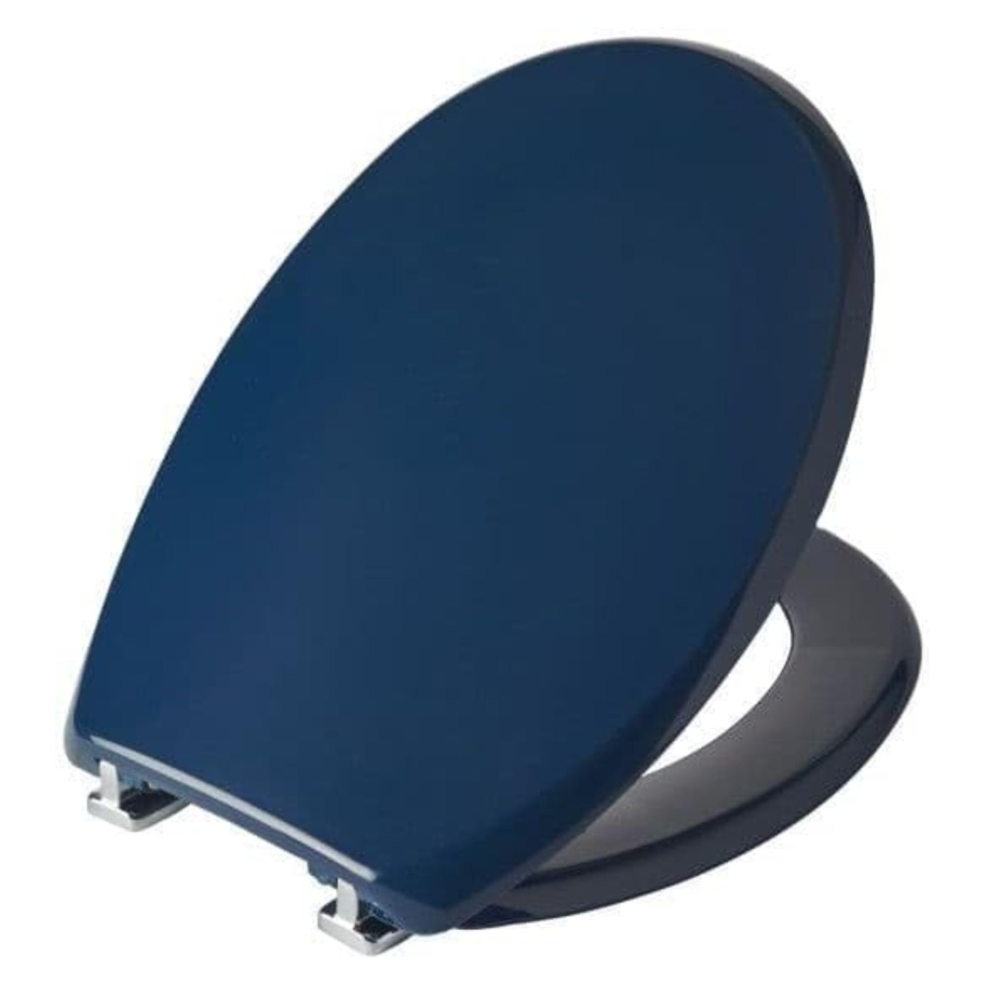 Bemis Indigo Blue Buxton Ultra-Fix Thermoplastic Toilet Seat. Wc Seat That Will Not Loosen And Fits Most Toilets | Adjustable Chrome Hinges | Thermoplastic | Easy Installation