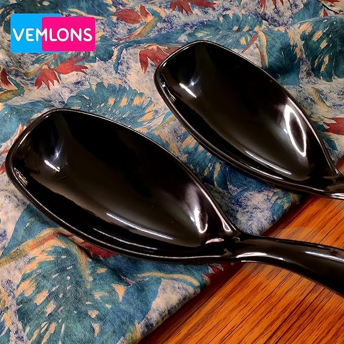 Vemlons Long Handled Serving Spoon Pure White Melamine Tableware 4 Piece 1