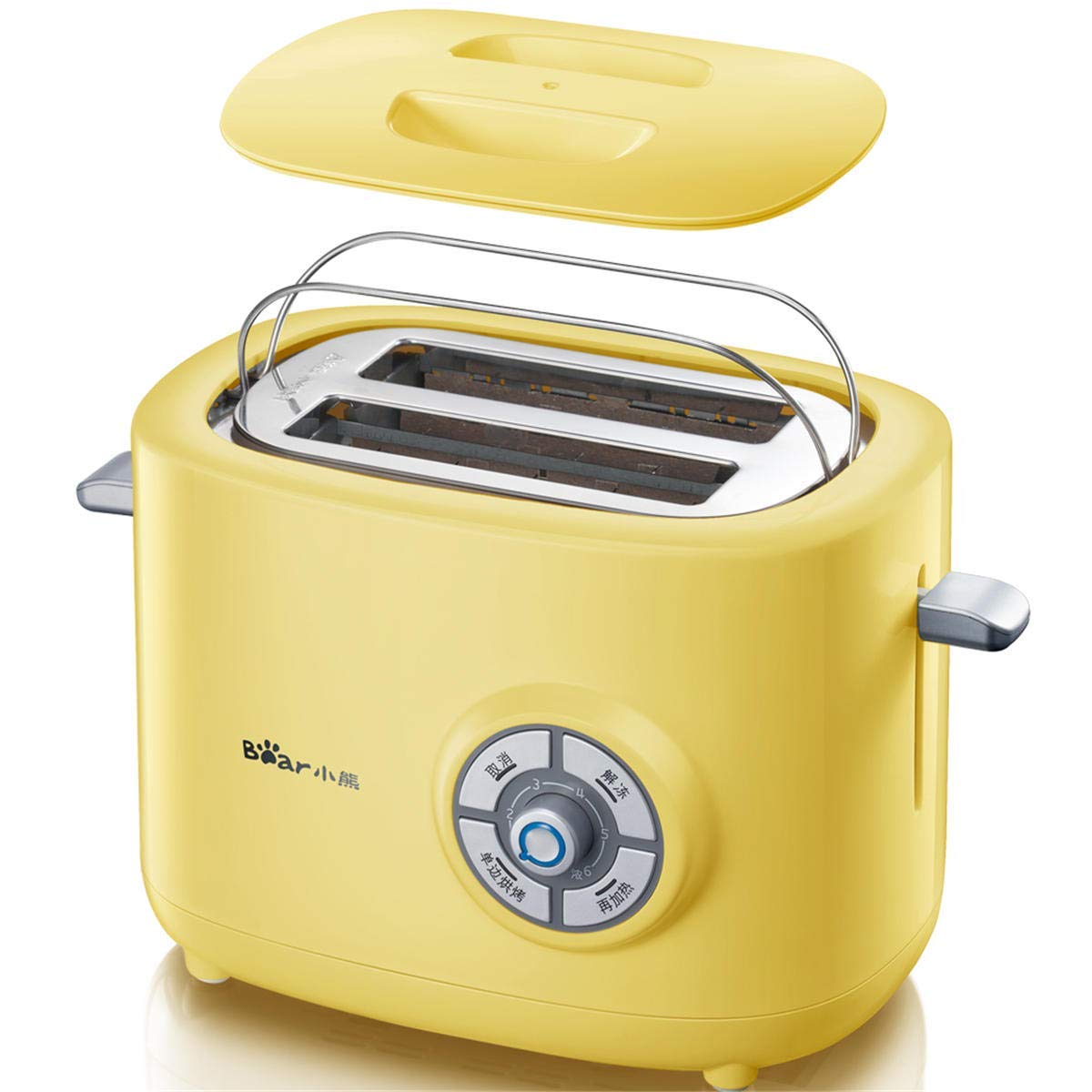 3NH® 2 Slice Wide Slot Stainless Steel Toaster Bread Kitchen Home Sandwich Maker 220V-image-3