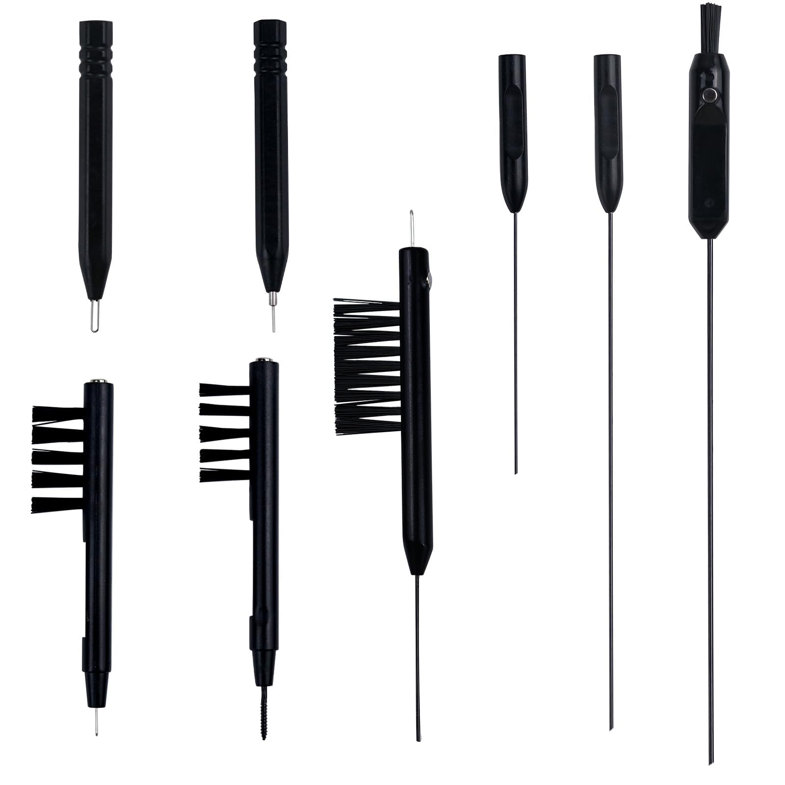 8 PCS Hearing Aid Cleaning Tools Hearing Equipment Cleaning Kits Cleaning Brush and Magnet with Case Multifunctional Earbuds Headphones Cleaning