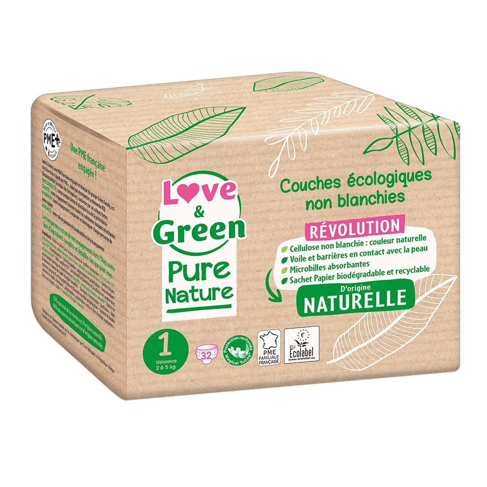 Pannolini Ecologici Love & Green Taglia 4 (7-14 Kg) - Confezione Da 184 Pannolini - Foto 12