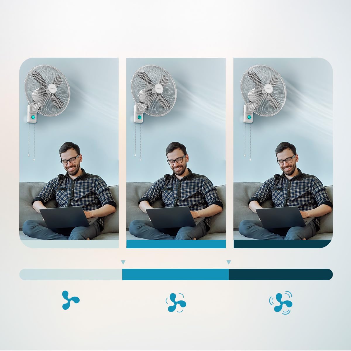 Cecotec Ventilador de Pared EnergySilence 4500 Power Wall. 50W, Diámetro de 45cm, 4 Aspas Aerodinámicas, Interruptor por Cadena, 3 Velocidades, Incluye elementos de montaje Cecotec Ventilador de Pared EnergySilence 4500 Power Wall. 50W, Diámetro de 45cm, 4 Aspas Aerodinámicas, Interruptor por Cadena, 3 Velocidades, Incluye elementos de montaje