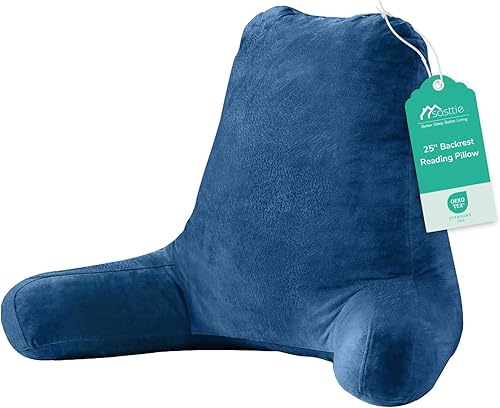 Sasttie Almohadas de lectura, 25 pulgadas, para sentarse en la cama, terciopelo, jumbo, respaldo alto XL, apoyo de espalda para sofá y piso,