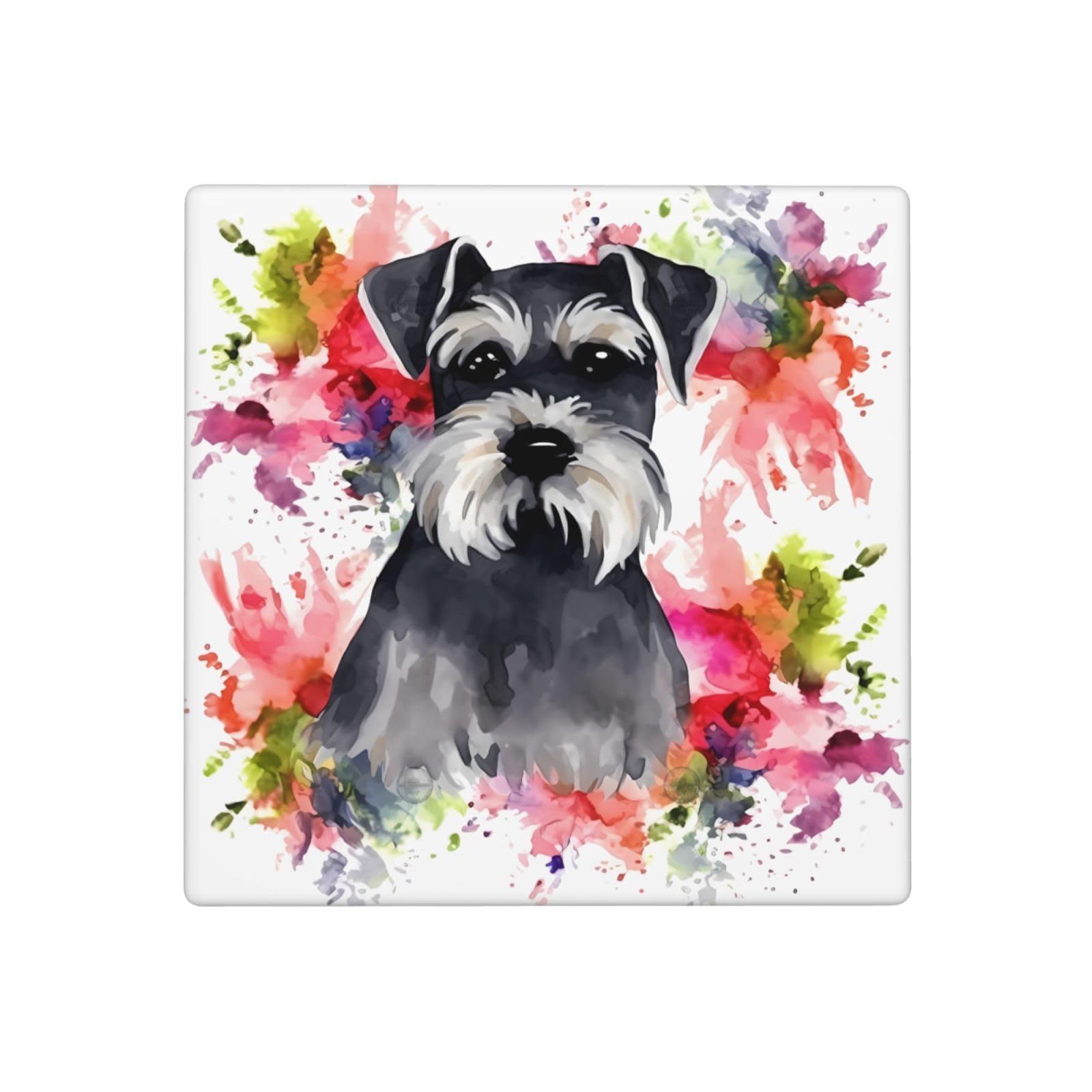 Decorator Wall Plate 2 Gang Light Switch Covers Schnauzer Wallplate Double Toggle Switch Plate Standard Size Electrical Outlet Covers Decorative Wall Switch Plate Cover
