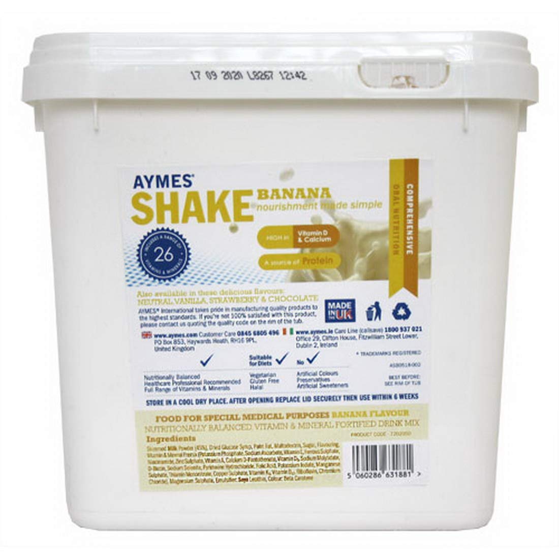 SHAKE POWDER 1600G BANANA - 1X1.6KG