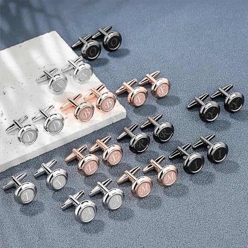 Set de Mancuernillas para Hombre 3 Pares Letras A-Z miniatura 5
