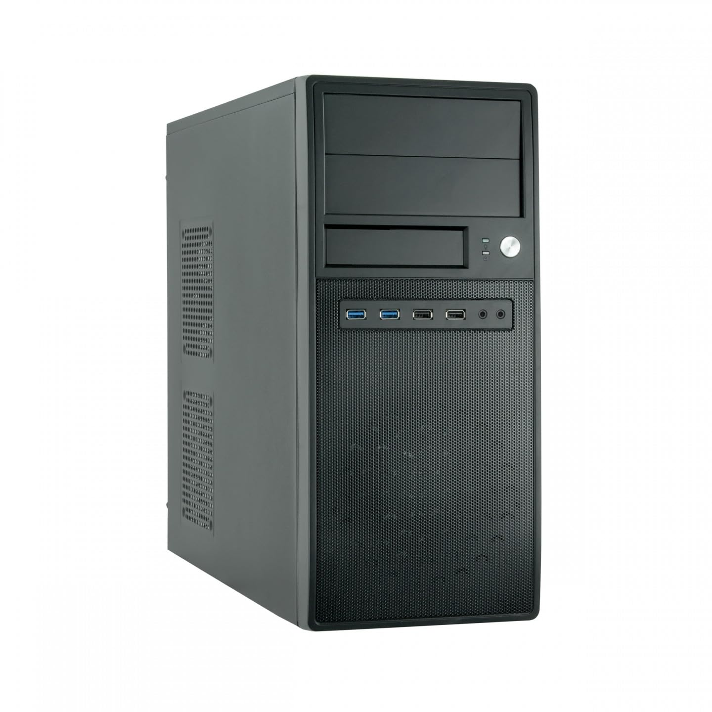 Chieftec MIDI Gehäuse Uni CG-04B-OP ATX (Schwarz) ohne Netzteil