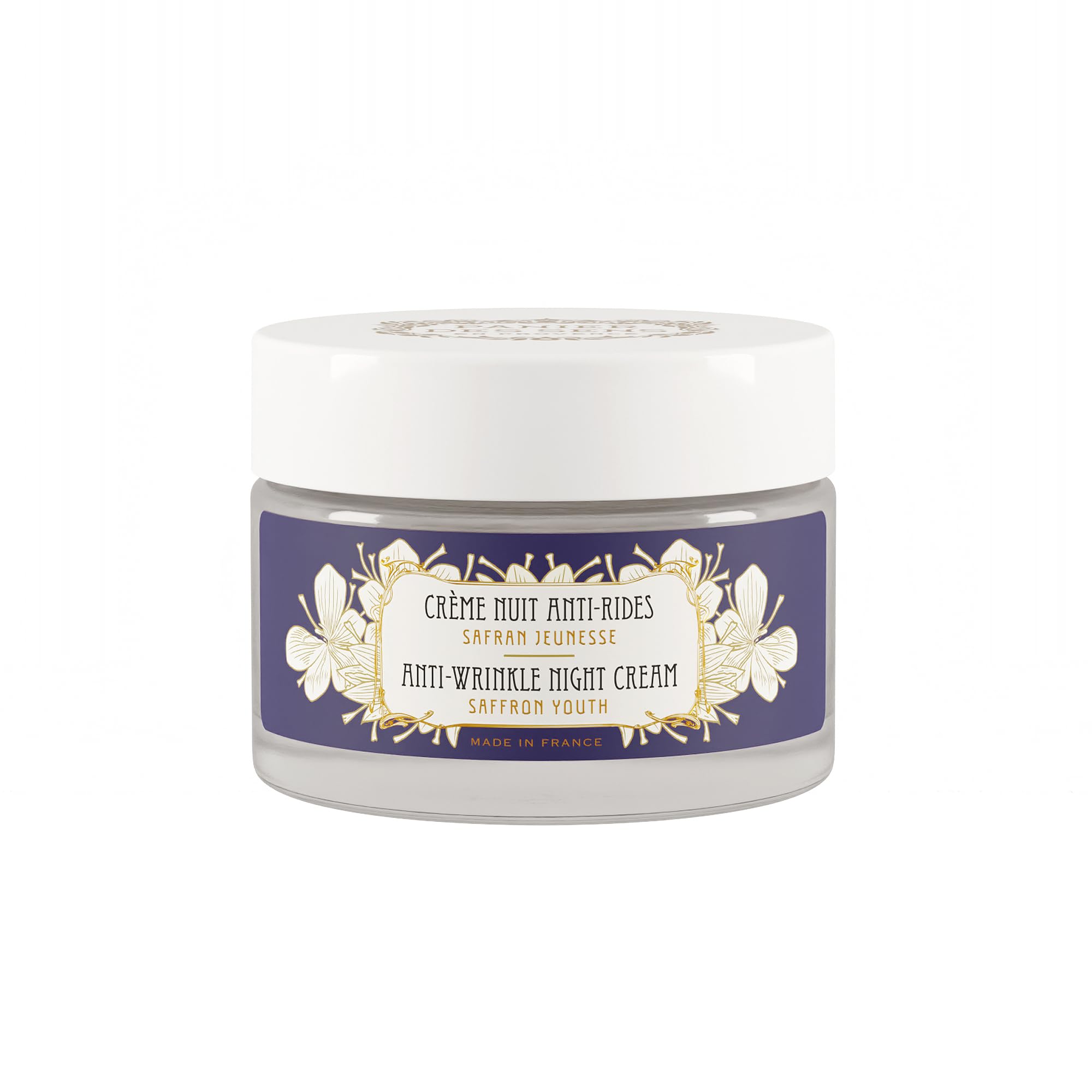 Panier des Sens – Crema Notte Anti-Aging - Acido Ialuronico + Estratto di Zafferano - Crema Lifting Antirughe - Trattamento Viso Donna Made in France - Idratante per il Viso, 95% Naturale - 50 ml