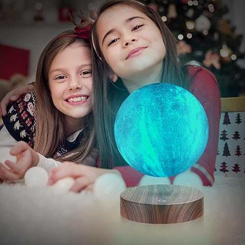 Miniatura 7 de Lámpara de luz de luna de levitación magnética, lámpara flotante y giratoria de luz de luna de impresión 3D, control táctil, luces LED de noche de