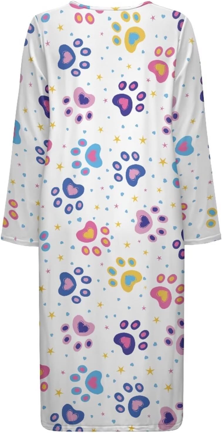Long Robes for Women Lightweight Soft House Coats for Women with Pockets Full Zipper Nightgown S-4Xl