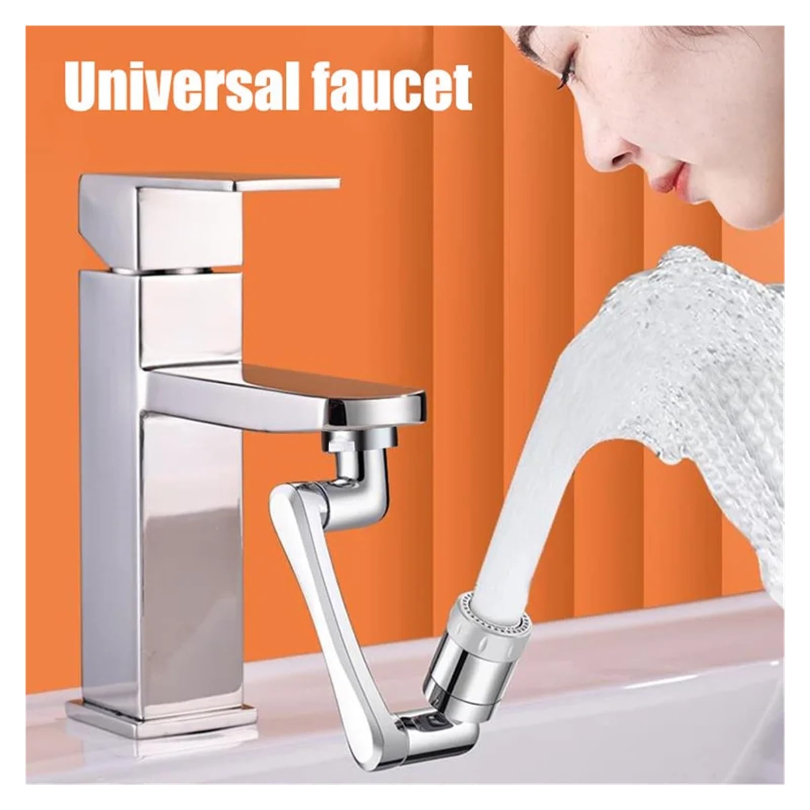 Brazo Robótico Giratorio Universal De Acero Inoxidable, Extensión Grifo, Aireador, Fregadero Cocina, Extensor, 1440 ° Bien Hecho(Dual-mode Effluent)
