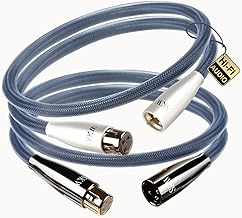 SKW Nylon Braided Microphone Cable OFC XLR Male to Female Balanced Microphone Cable for CDs, Preamps/Speaker Systems and More (1M, 2 Pack)