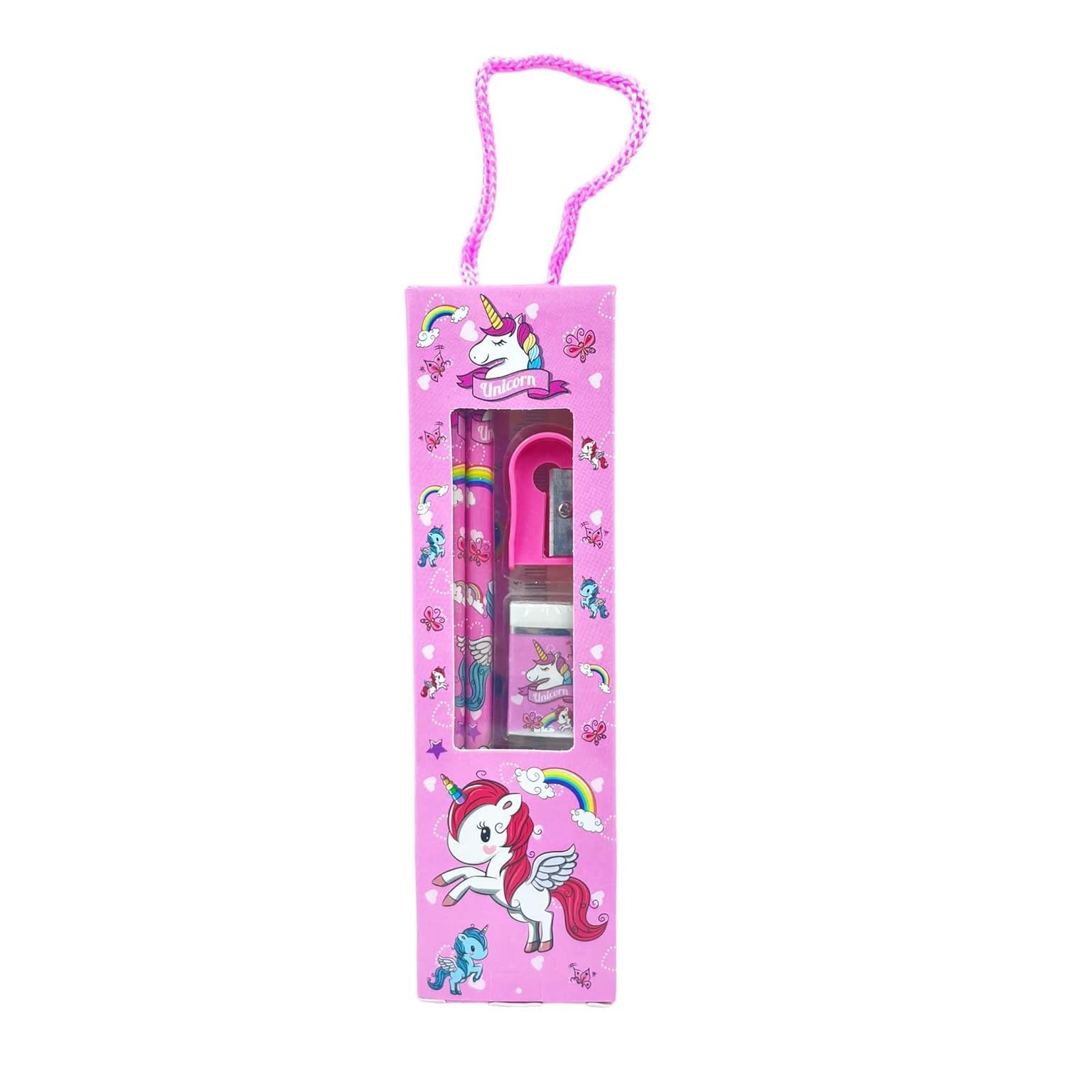 TRU TOYS Pencil for Girls Stationery Storage Set School Bag Box Waterproof Art Cartoon Design Gift Unicorn Supply Kids case Scale Pen Coloring Book Eraser Sharpener kit (Unicorn Classic, Pack of 20) (B0CMDJ1J4V) Amazon Price History, Amazon Price Tracker