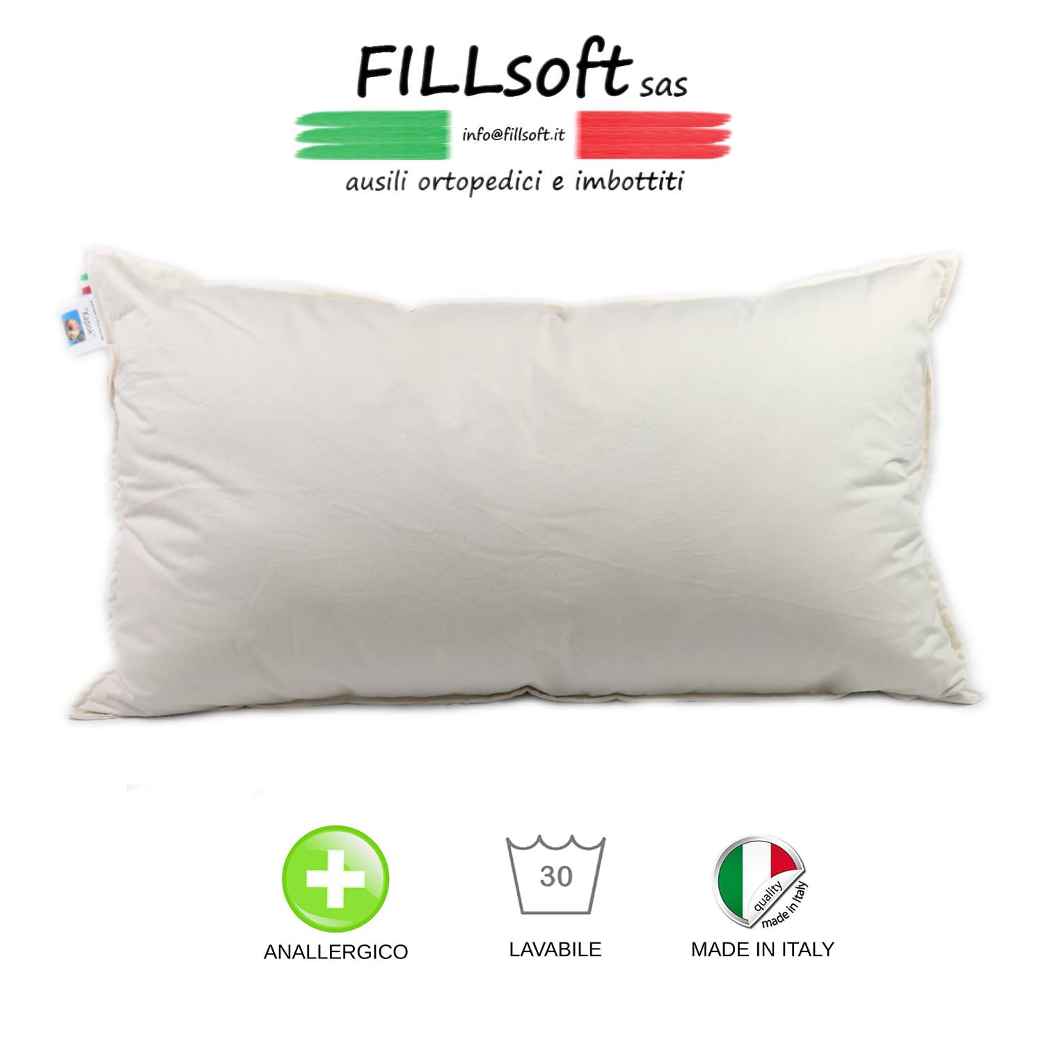 Almohada Vegano Fabricada en Tejido KAPOK y Gots