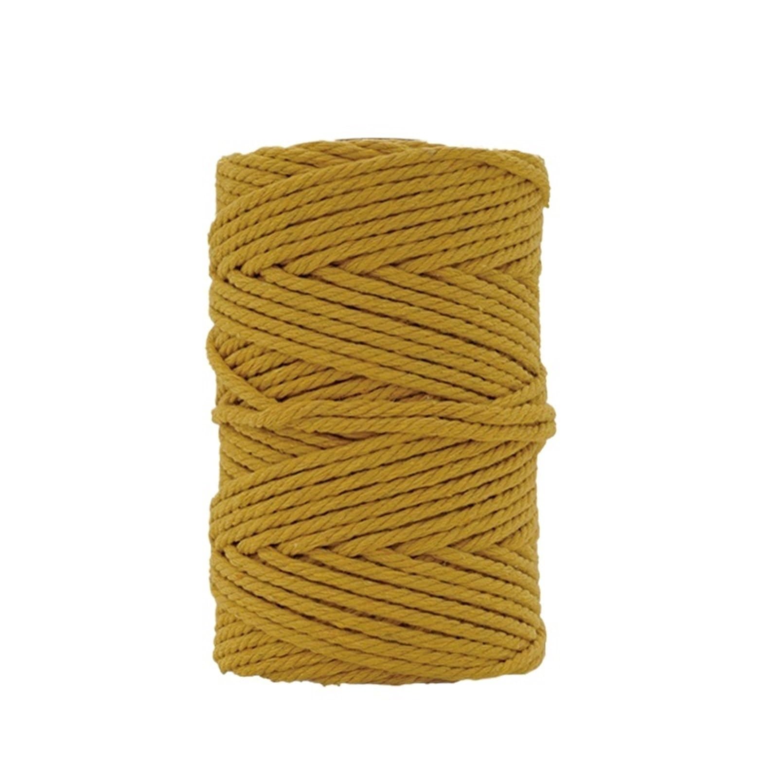 Cotton Macrame Cord 3.0mm Core-Spun Cotton Rope 50 Yards Natural And Colorful Cord for Macrame Jewelry Making Craft DIY(Color11)