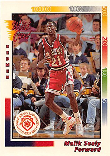 Malik Sealy basketball card (St Johns Redmen NCAA) 1992 Wild #P6