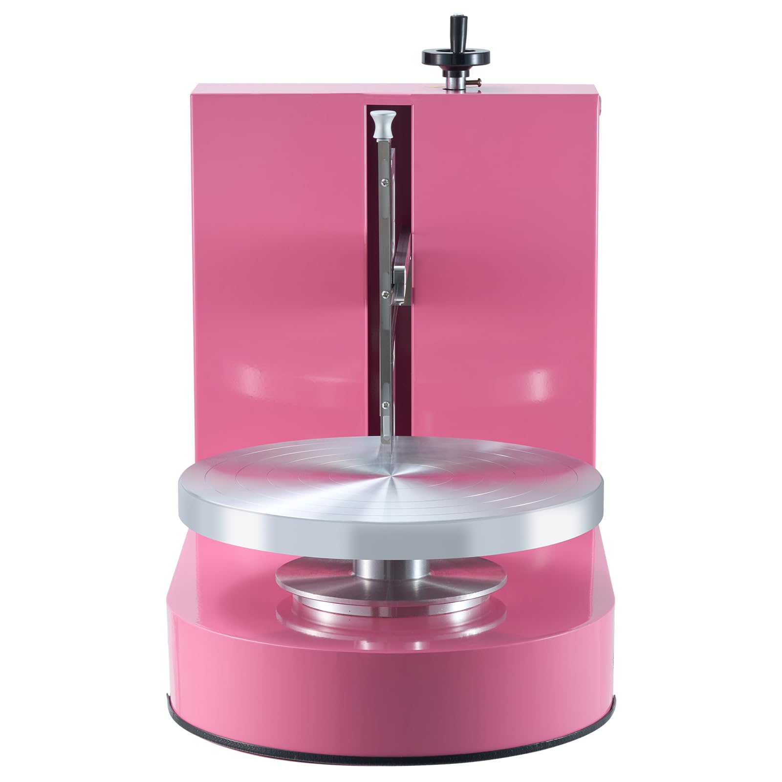VEVOR Machine à Glacer les Gâteaux 6-14 pouces, Machine à Lisser Crème à Faible Bruit, Plateau Tournant avec Grattoir Réglable, Vitesse de Rotation de 25 à 320 tr/min, Lisseur pour Pâtisserie, Rose