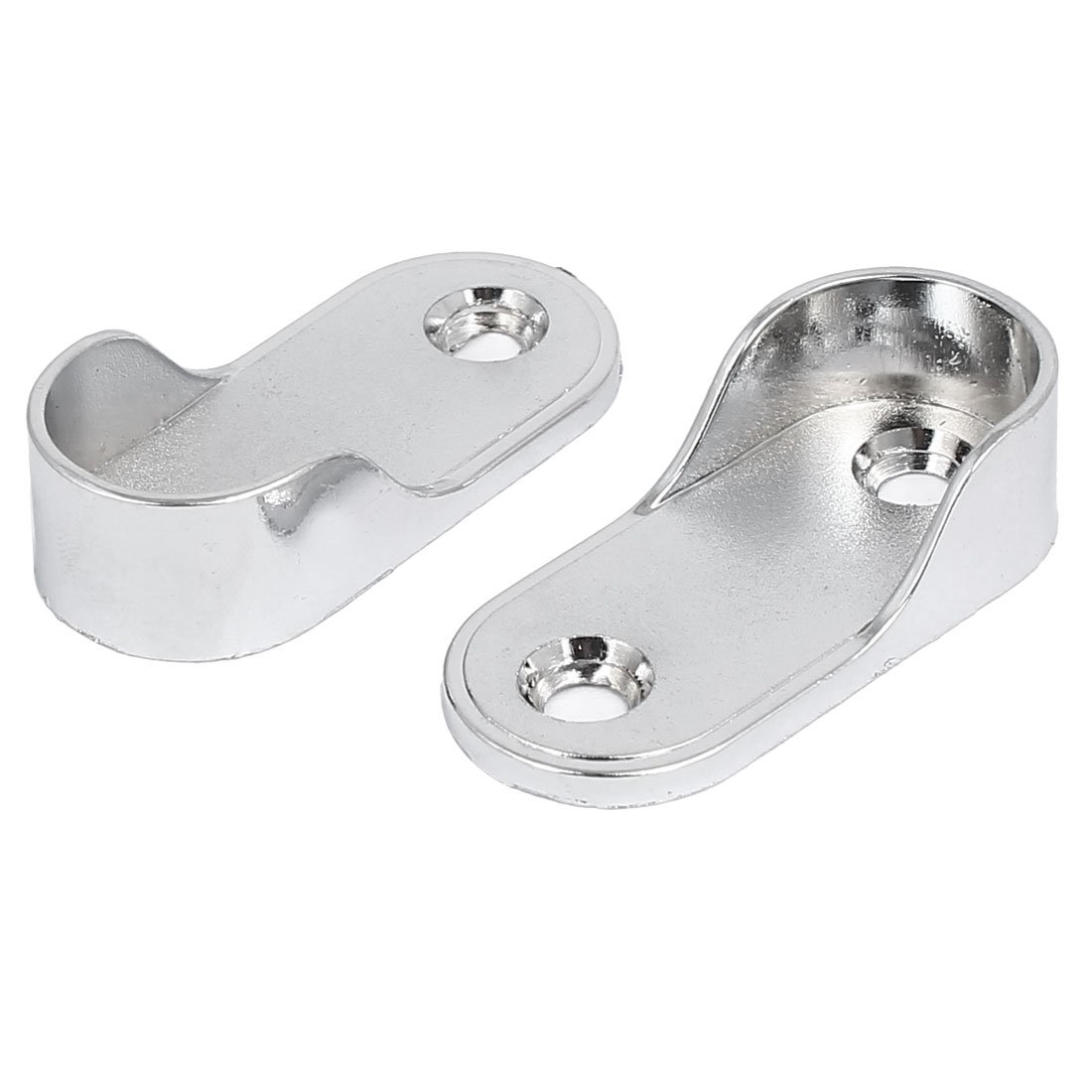 Uxcell As Shown In The Image Sourcingmap 19Mm Diameter Zinc Alloy Wall Mounted Wardrobe Rail Supports Rod Bracket 2Pcs
