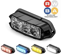 Vista 2 de Feniex Quad Q3 Surface Mount 3 Programmable Modes 4 Colors In One (Red-Blue-Amber-White) 12 LEDs, Super Bright 3 Watt LEDs, SAE Class 1
