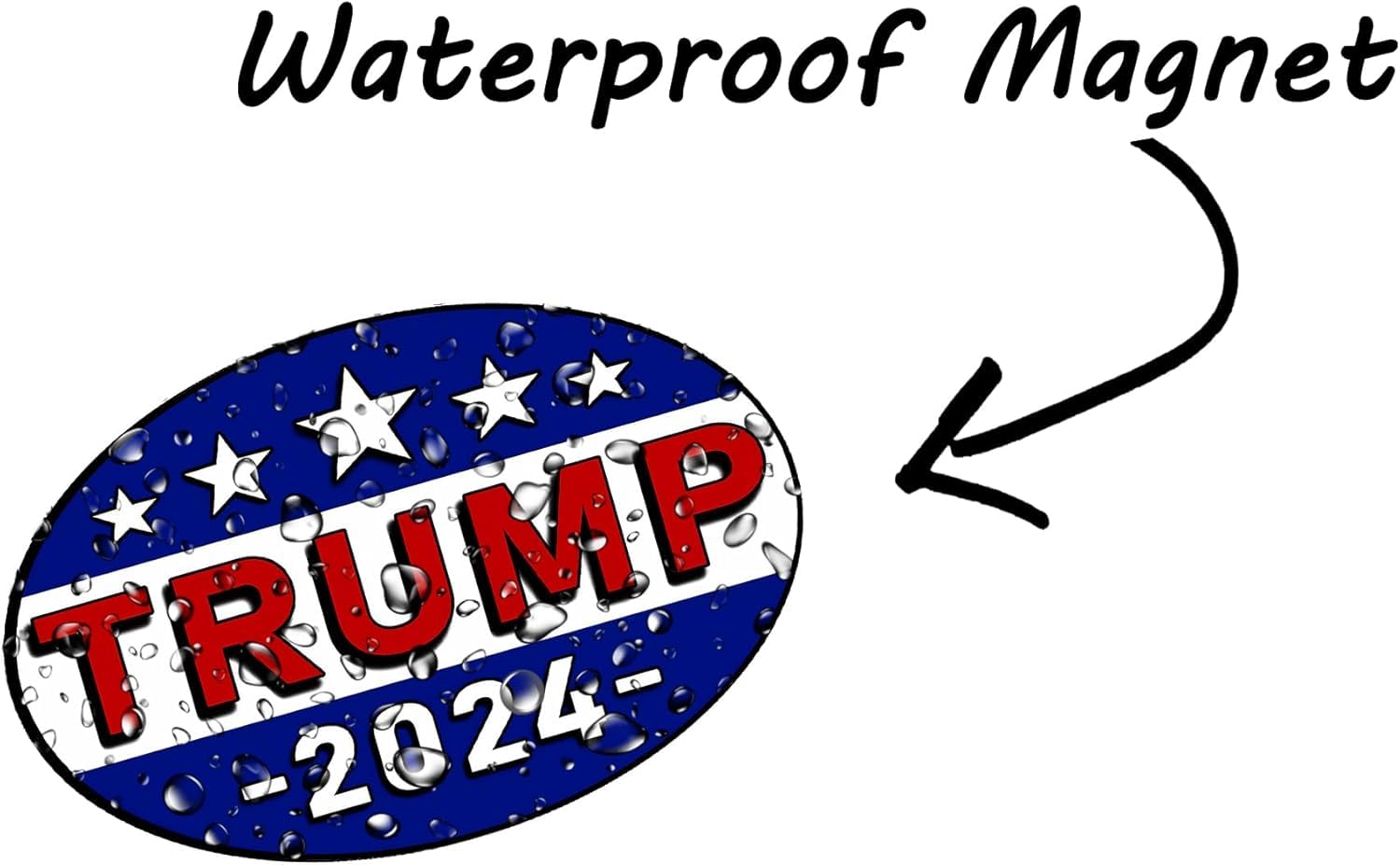 2-Pack Donald Trump 2024 Magnet - 5x3 Inch Magnetic Decal For Car, Fridge, Bumper (MAGA) - View #10