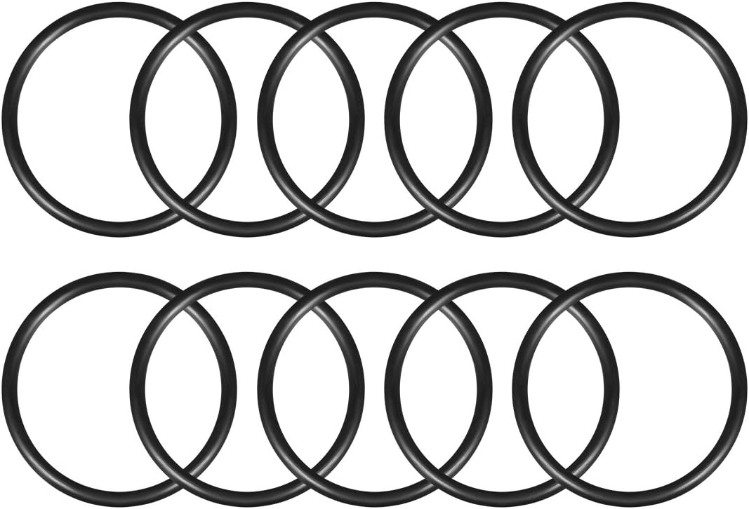 uxcell Nitrile Rubber O-Rings 70mm OD 60mm ID 5mm Width, Metric Sealing Gasket for Automotive Machine Plumbing, Pack of 10