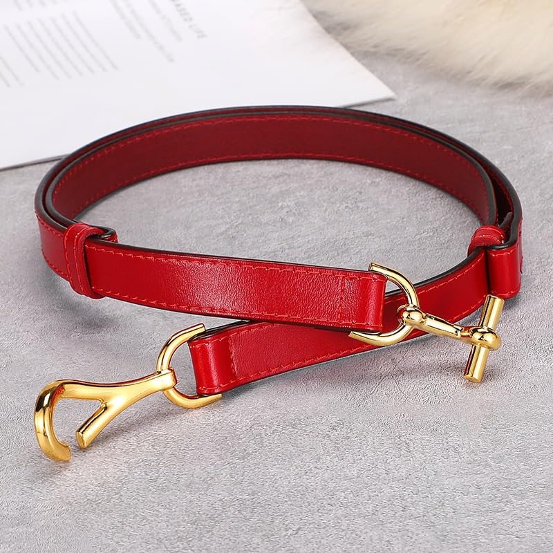 Genuine Leather Thin Belt Women's Decoration Shirt with Skirt Jacket Waist Women's Small Belt3