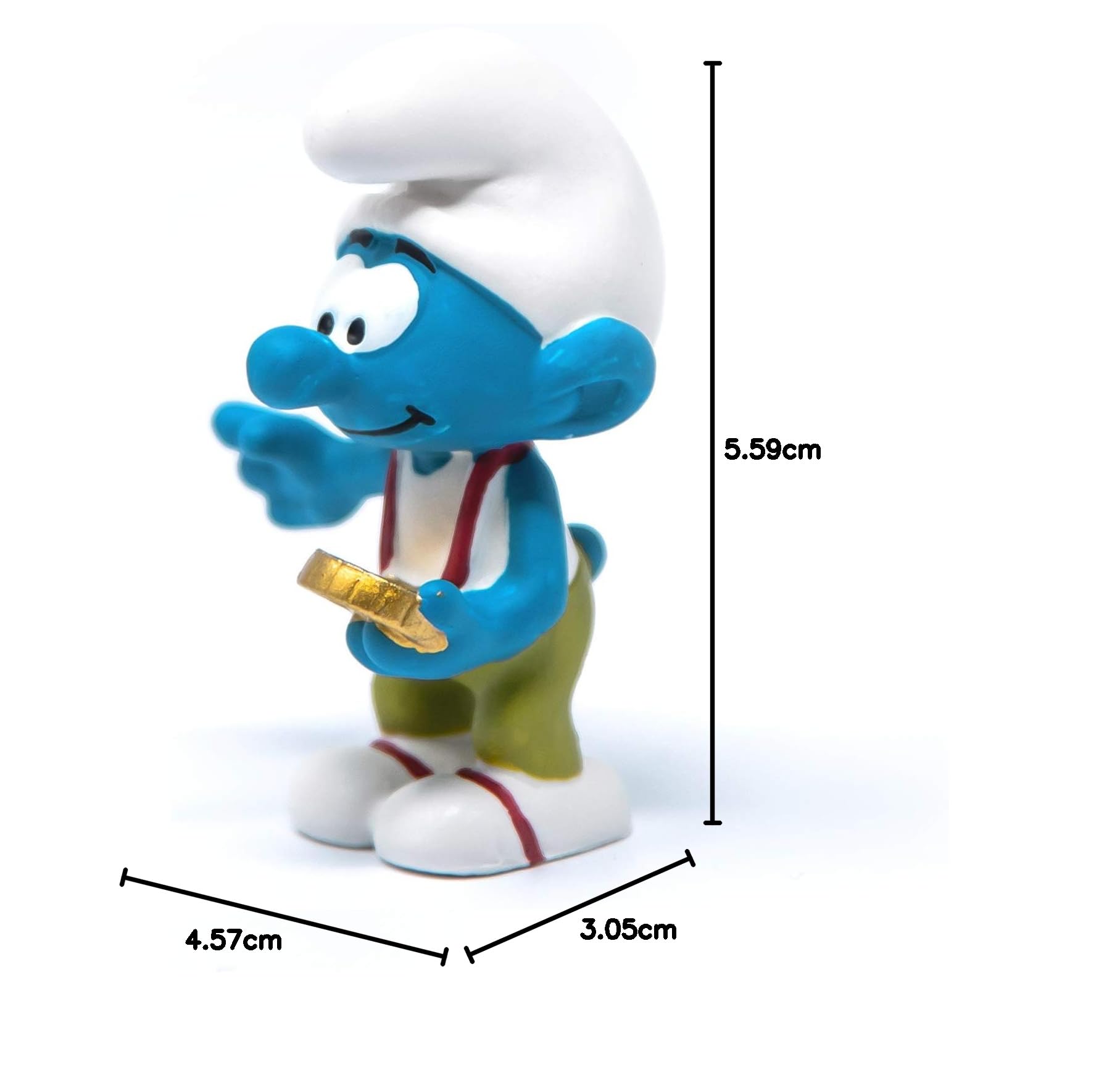 Ancienne Figurine Schtroumpf / Schlumpf Sur Socle, Avec Marguerite Schleich Imgx1200 6434
