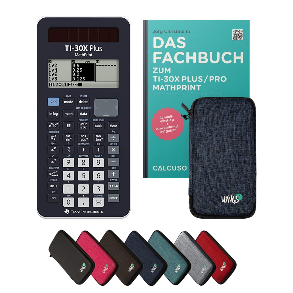 CALCUSO Paquete Estándar Azul con Calculadora TI-30X Plus Mathprint (Alemán)