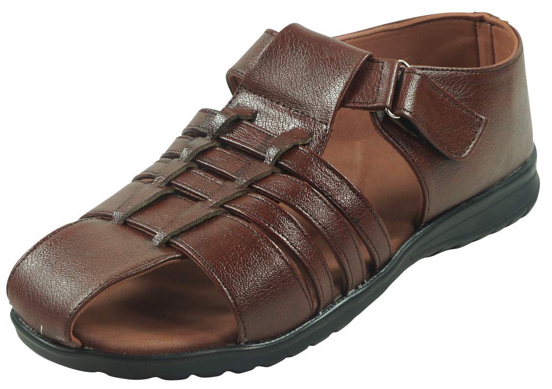 DOCTOR CHOICE� Mens Soft Padding Orthopedic and Diabetic Simple with Style Sandals, MCR and MCP Sandals, Comfortable Mens Footwear Sandals For Daily Use (Brown Color, Size 11 UK/IND) (B08W47CFFW) Amazon Price History, Amazon Price Tracker