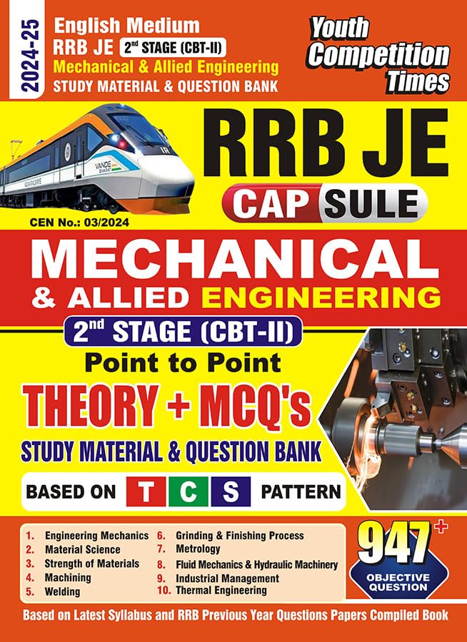 2024-25 RRB JE Mechanical & Allied Engineering Study Material 288 595 E.