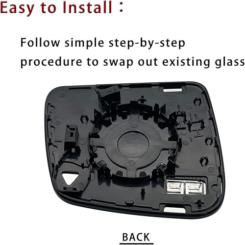 Miniatura 7 de Espejo calefactable para el lado izquierdo del conductor para Dodge Durango 2014-2019 Jeep Grand Cherokee 2011-2020, para Dodge Durango Jeep Grand