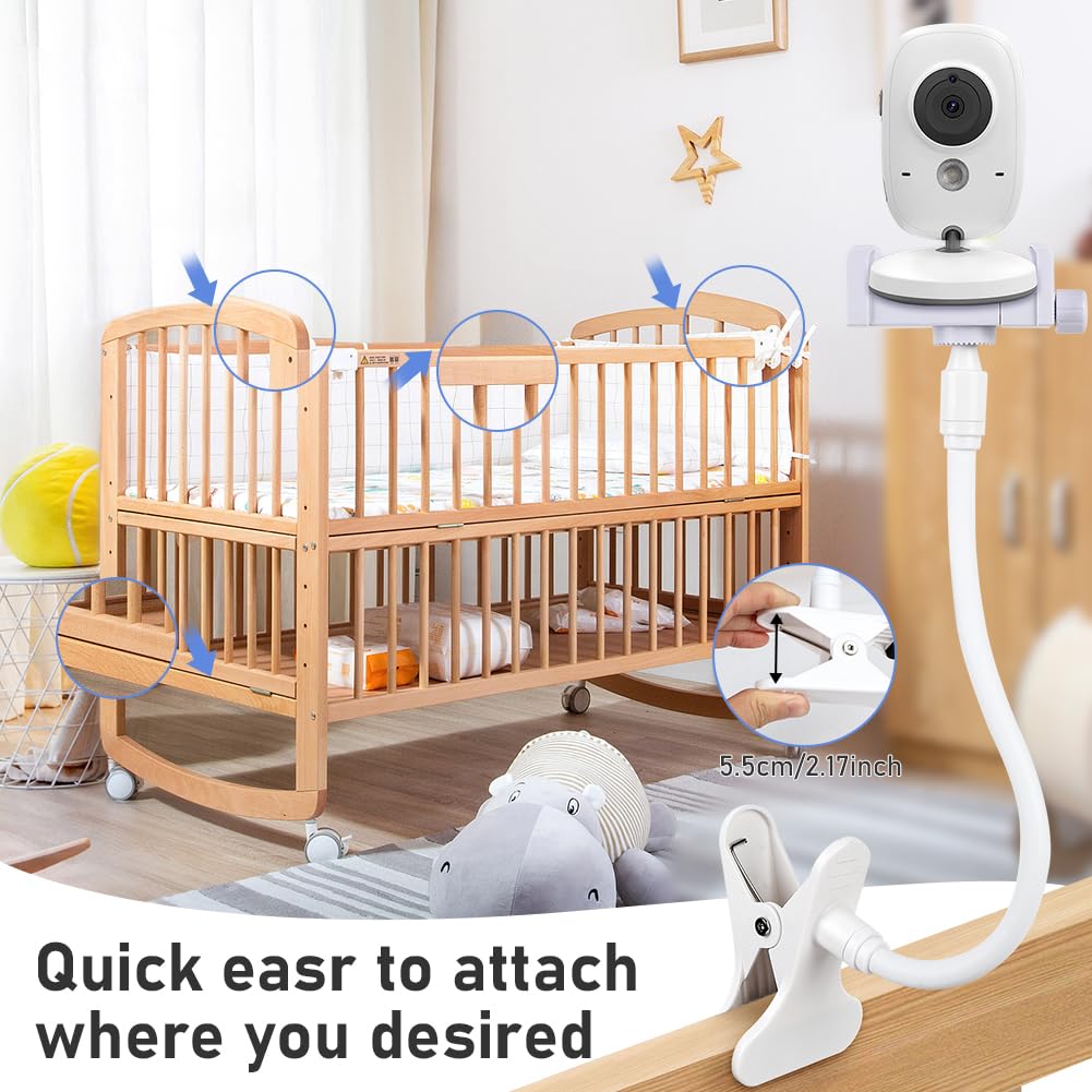 OFFCUP Baby Monitor Holder, Camera Mount and Card Slot, Baby Cam Mount Stand Compatible with 1/4 Screw - Image 3
