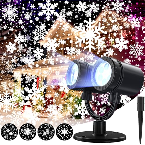 Snowflake Projector Lights Outdoor, Upgrade 2.0 HD Dynamic Christmas Projector Lights Outdoor, IP65 Waterproof Snow Projection Light for Xmas, Holiday, Wedding, Party, Home, Garden Landscape Snowflake Projector Lights Outdoor, Upgrade 2.0 HD Dynamic Christmas Projector Lights Outdoor, IP65 Waterproof Snow Projection Light for Xmas, Holiday, Wedding, Party, Home, Garden Landscape