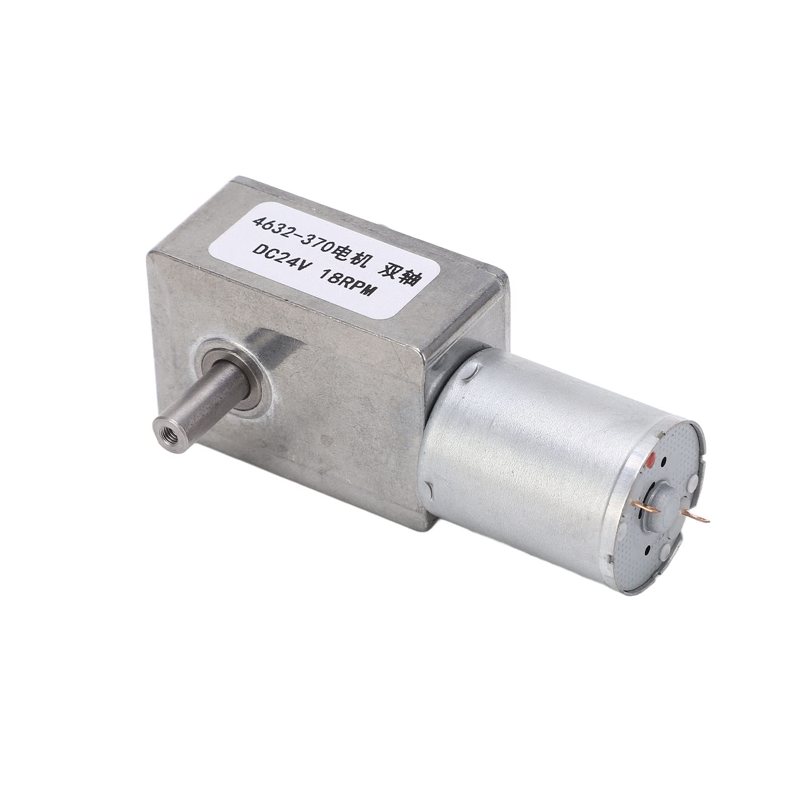 Dc Worm Gear Motor for Square Double Shaft Double Axis for Mini Two Shaft Miniature Shaft for Twin Shaft Coupled Shaft Pneumatic Motors (18RPM)