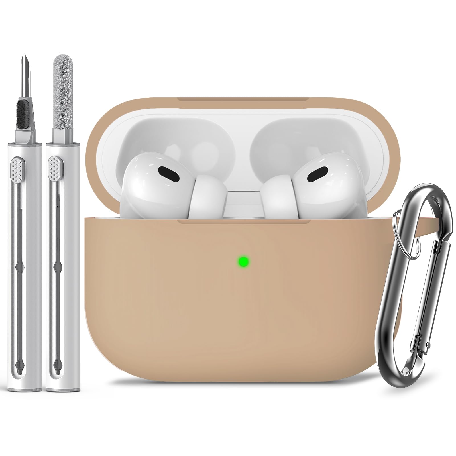 Inesore Compatible with AirPods Pro 3 Case with Cleaning Kit, Silicone Protective Case Cover for Apple Air Pods Pro 3rd (2025), Unisex Design - Black — view 40