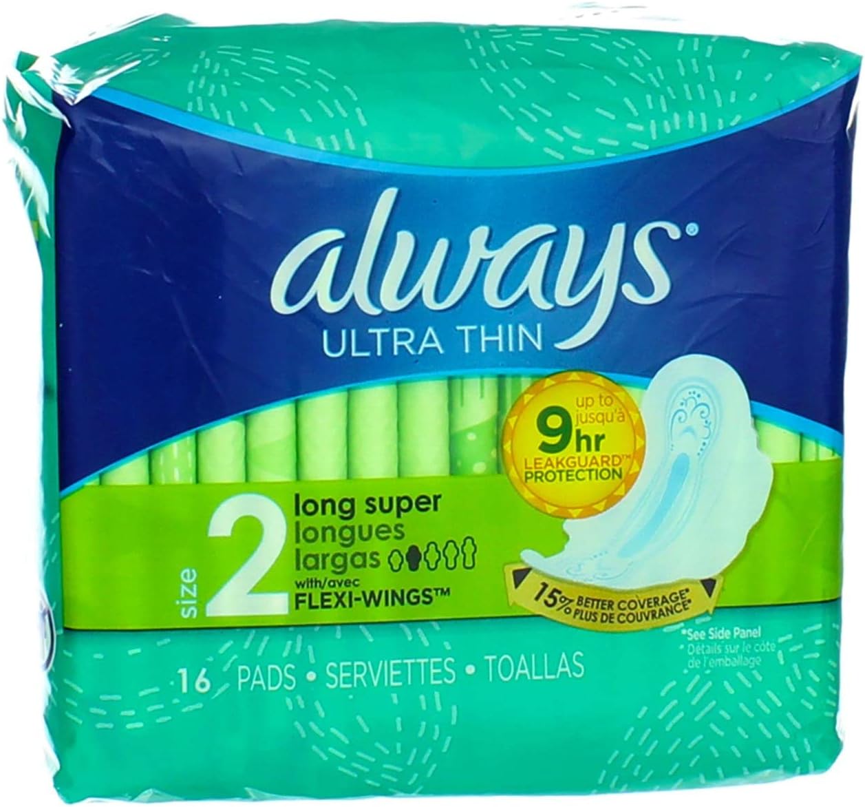 Always Pads Size 2 Ultra Thin,16 Count (2 Pack) Health