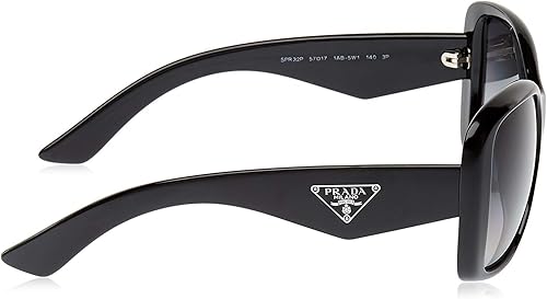 Miniatura 5 de Prada Heritage PR 32PS 1AB5W1 - Gafas de sol cuadradas de plástico negro con lente polarizada gradiente gris