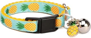 waaag Pet Supplies, (Tropical Pineapple) Cat Collar, Dog Collar, Cat Lead, Dog Lead, Small Dog Collar, Medium Dog Collar, Large Dog Collar (Pet Collar, XXS)