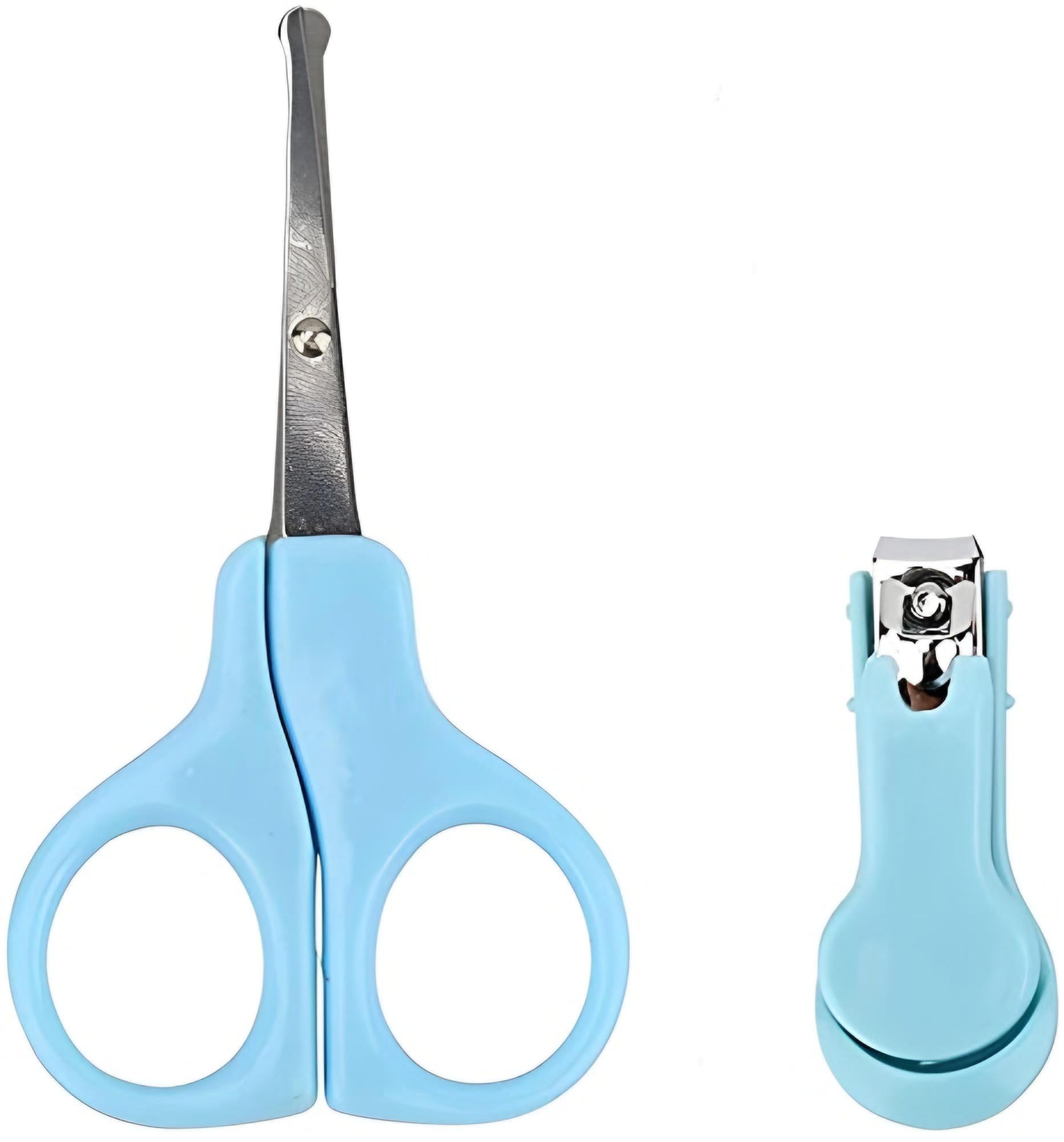 Syga Baby Nail Clippers Set with Scissors 2 Piece Safety Suit (Blue)-image-6