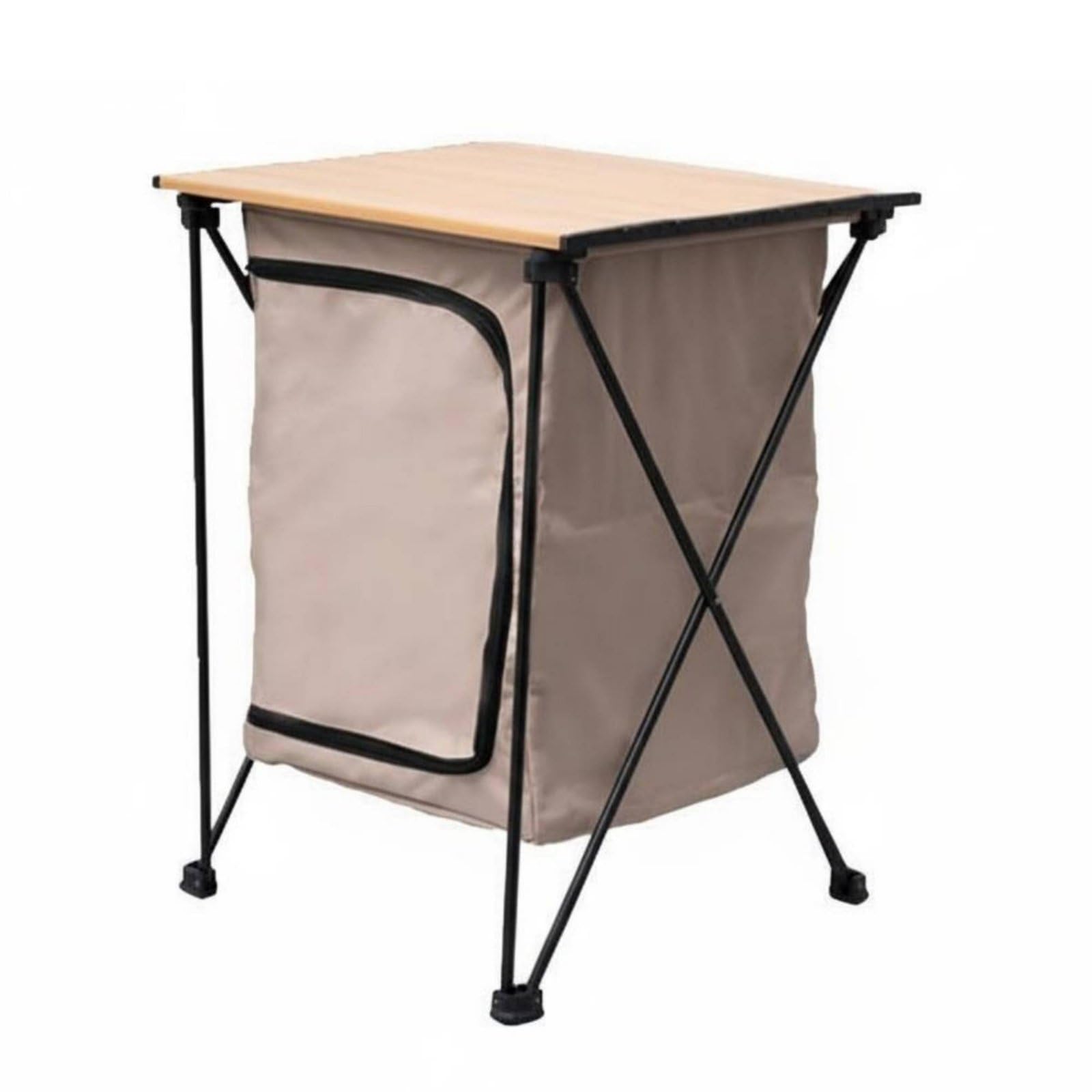 Multi-Functional Foldable Camping Cabinet Large Capacity Folding Camping Storage Cabinet Easy Setup Collapsible Camp Table with Storage Sturdy Construction for Campers-image-38
