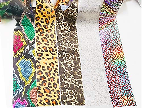 Changar JKP2000 Animal Skin Nail Art Foil Transfer Decals Serpentine Leopard Print Tiger Snake Skin Pattern Fish Scale Nail Foil A... thumb #3