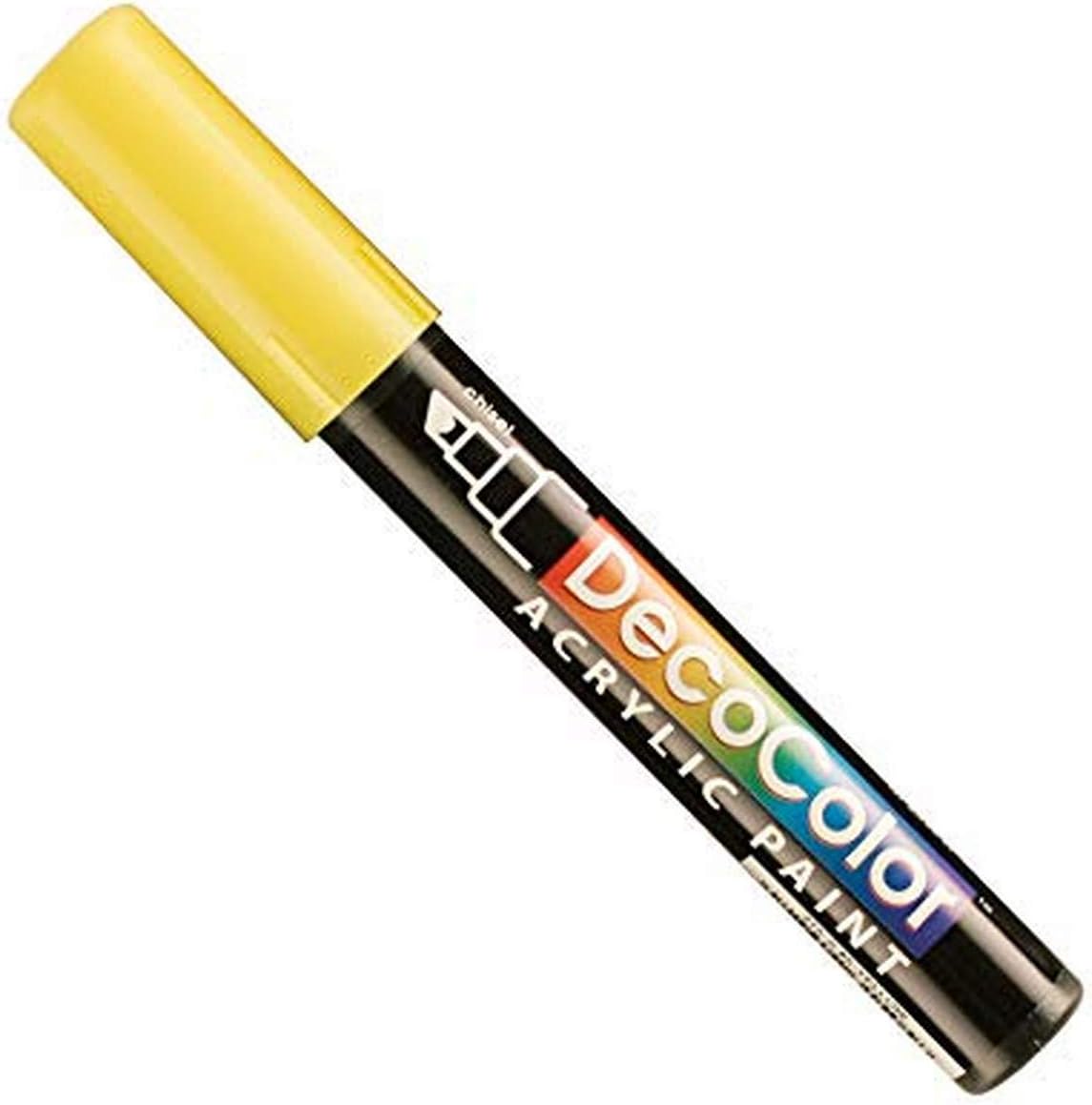 Uchida DecoColor Acrylic Paint Marker, Chisel, Yellow