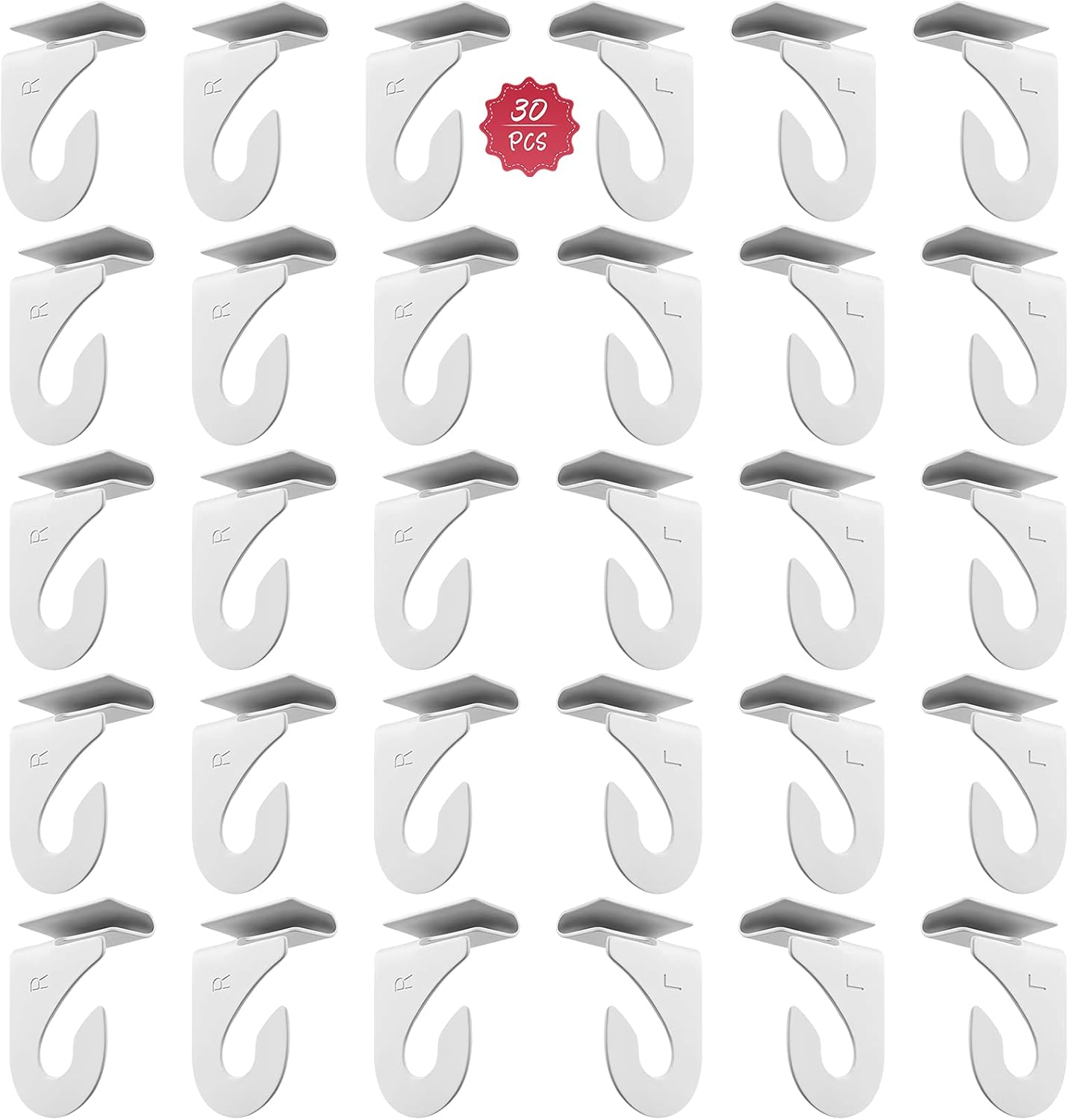 Fulaicai 30PCS Ceiling Hangers, Steel Ceiling Clips White Drop Ceiling