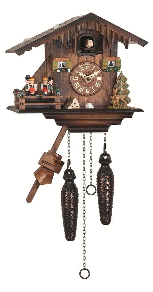 Reloj de cuco Engstler de cuarzo con bailarines y melodías para crear un salón acogedor