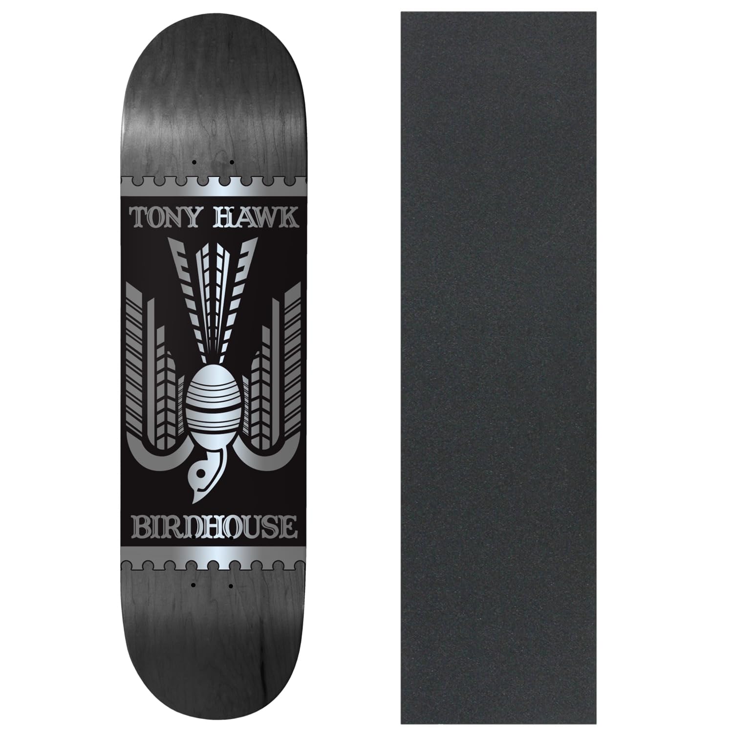 Birdhouse Skateboard Deck Tony Hawk Stomp Black 8 0 x 31 75 with Grip