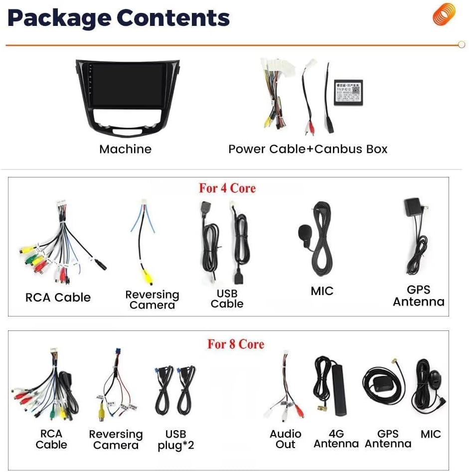 6+128GB 8Core Car Radio for 2014-2018 Nissan Rogue XTrail X-Trail Replacement Dash Kit Car GPS Navigation,10" IPS Touch Screen Head Unit with Car-Play & Android Auto/Rear View