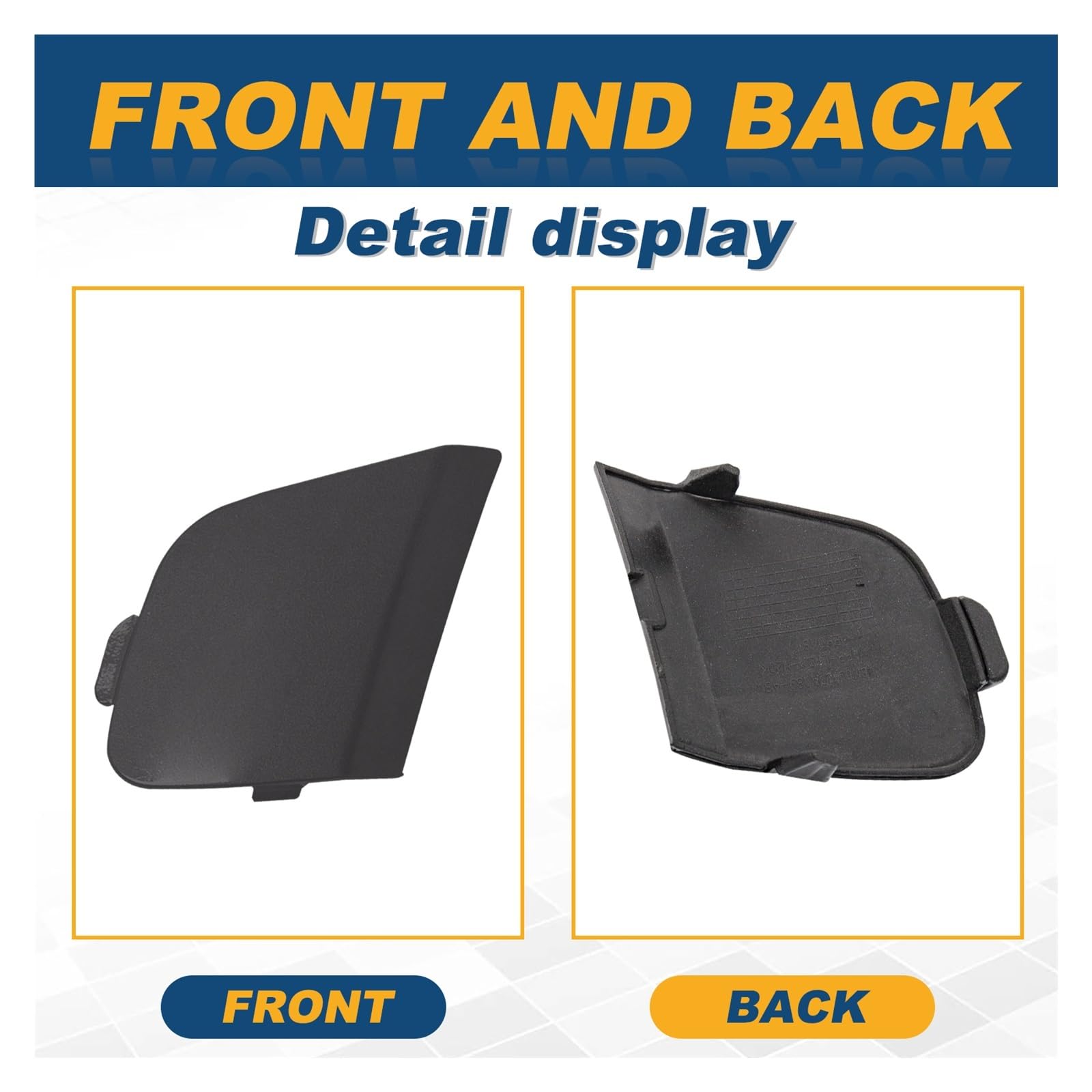 DEMULAX for Ford, for Focus, MK3 III 2011-2014, 1702946 BM5117A989AB Auto Accessoires, voorbumper Trekhaak Cap Slepen Eye Cover Auto sleepoog afdekking(Black Passenger Side
